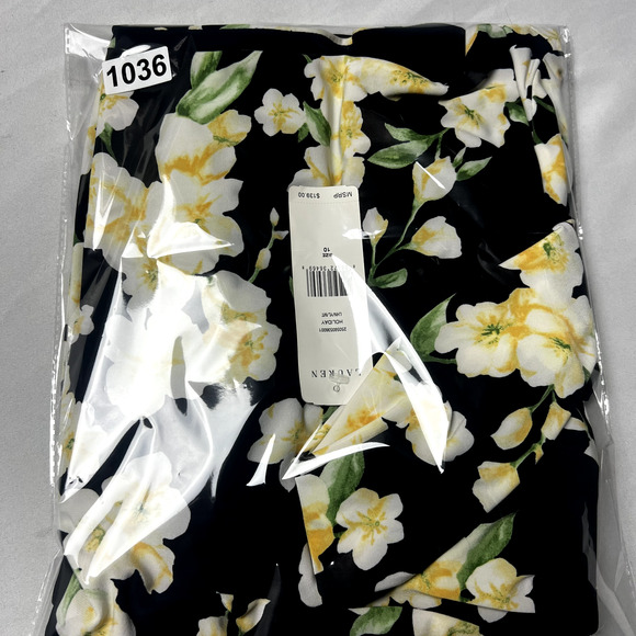 NWT Ralph Lauren Women's Size 10 Holiday All Over Floral Rouched Bodycon Dress - Picture 15 of 16